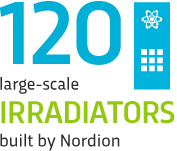 120 large-scale irradiators built by Nordion
