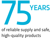 75 years of reliable supply and safe high-quality products