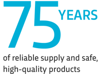 75 years of reliable supply and safe high-quality products