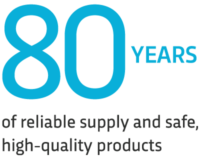 80yrs 80 years of reliable supply and safe, high quality products